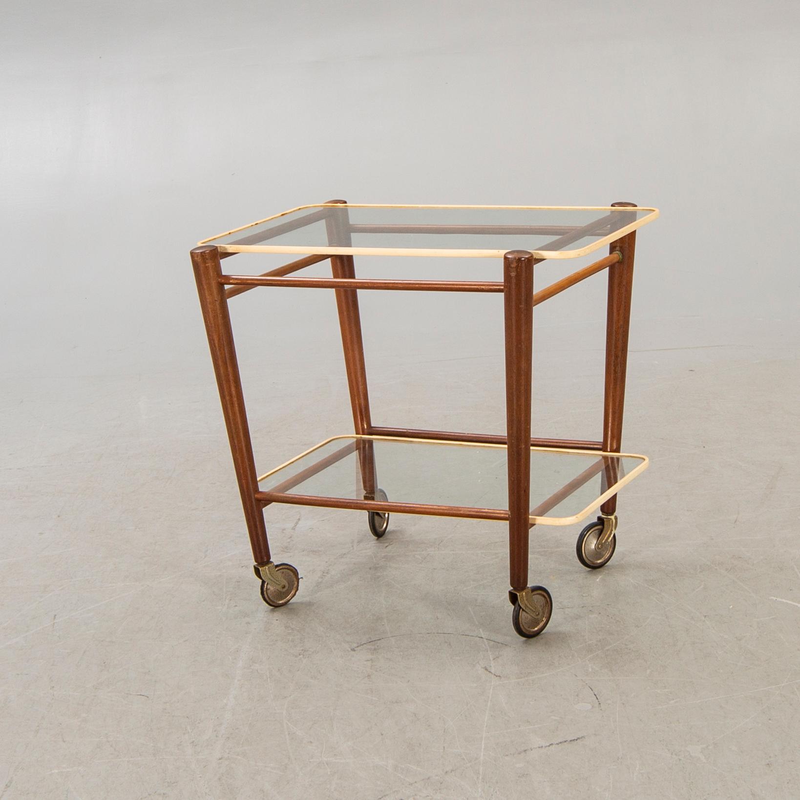 Cees Braakman, A mid 1900s teak serving trolley.