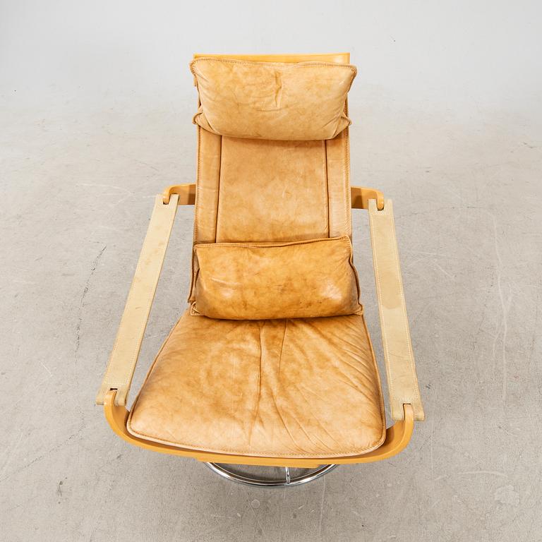 Åke Fribyter, a leather easy chair Nelo 1980s.