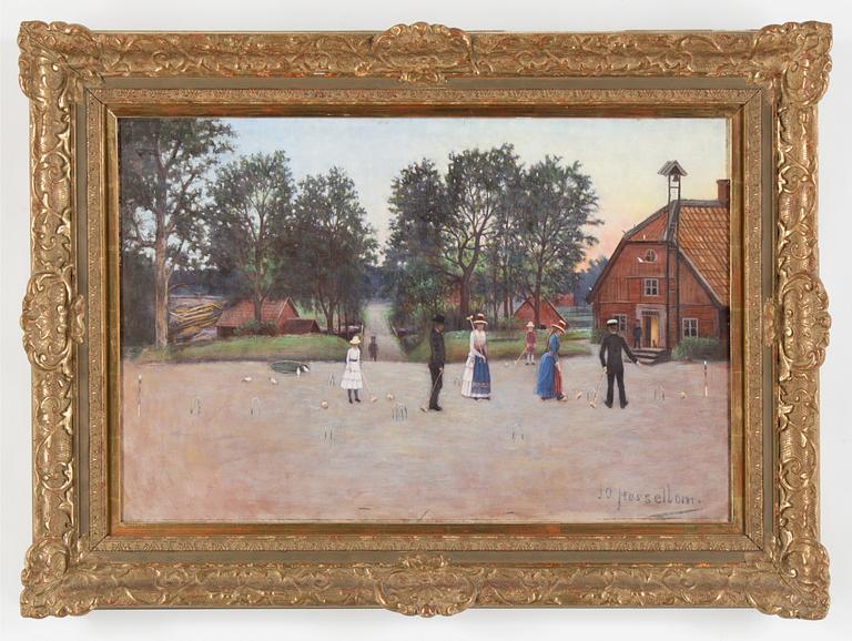 OTTO HESSELBOM, oil on canvas, signed.