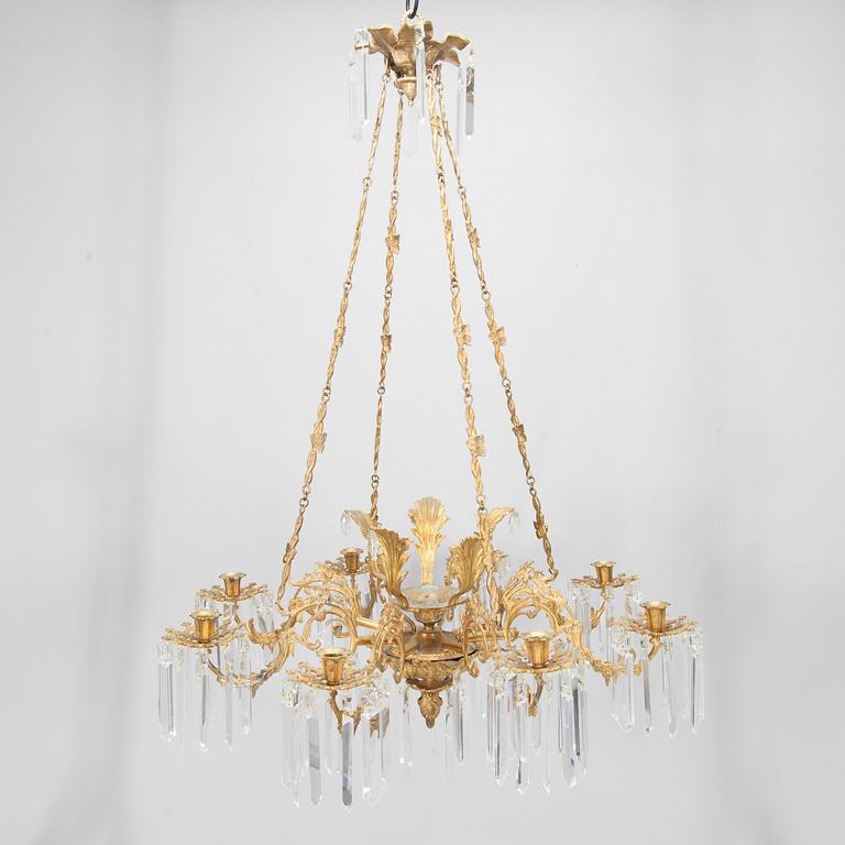 TAKKRONA, biedermeier, 1800-talets mitt. Höjd 101 cm.