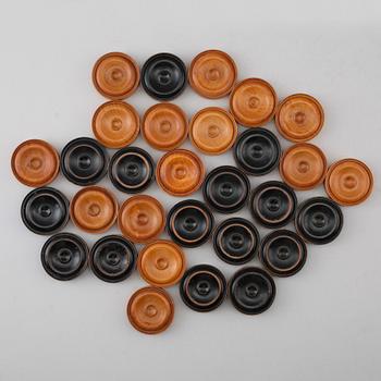 SPELMARKER, 30 st, backgammon, 1800-talets andra hälft.