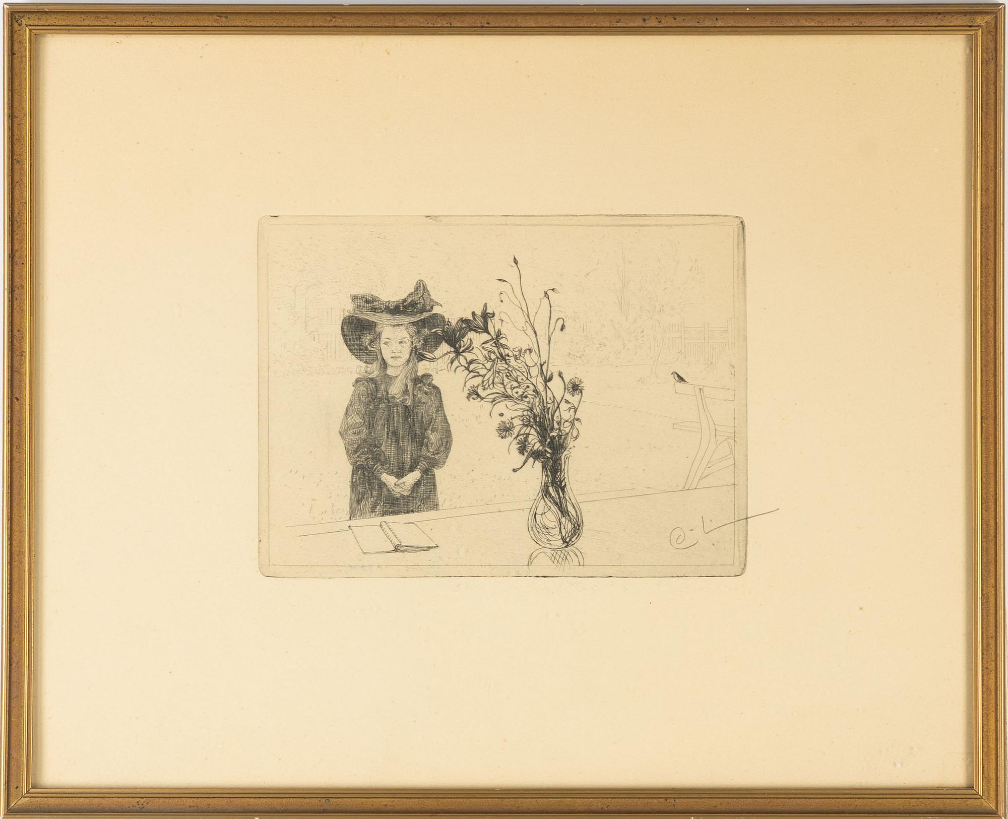 Carl Larsson, "Kersti i svart".