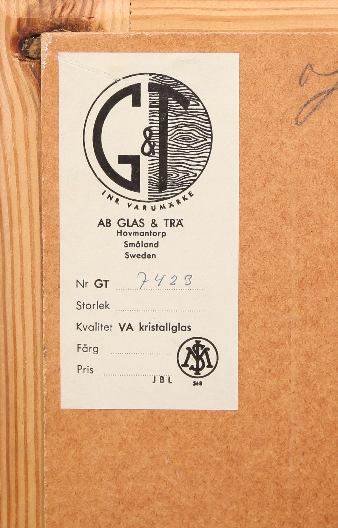 HALLSPEGEL MED TRYMÅ, AB Glas & Trä, 1900-talets andra hälft.