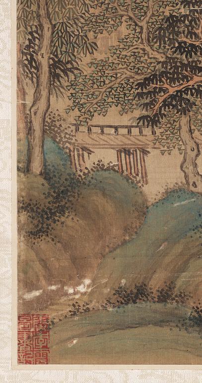 A hanging scroll in the style of Wang Hui (1632-1717), Qing Dynasty, 19th Century.