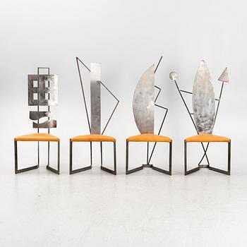 Chairs, 4 pcs, postmodern, late 20th Century.