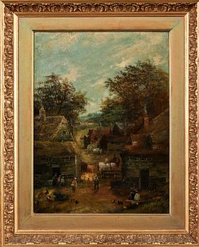 OKÄND KONSTNÄR, olja på duk, signerad, 1800-tal.