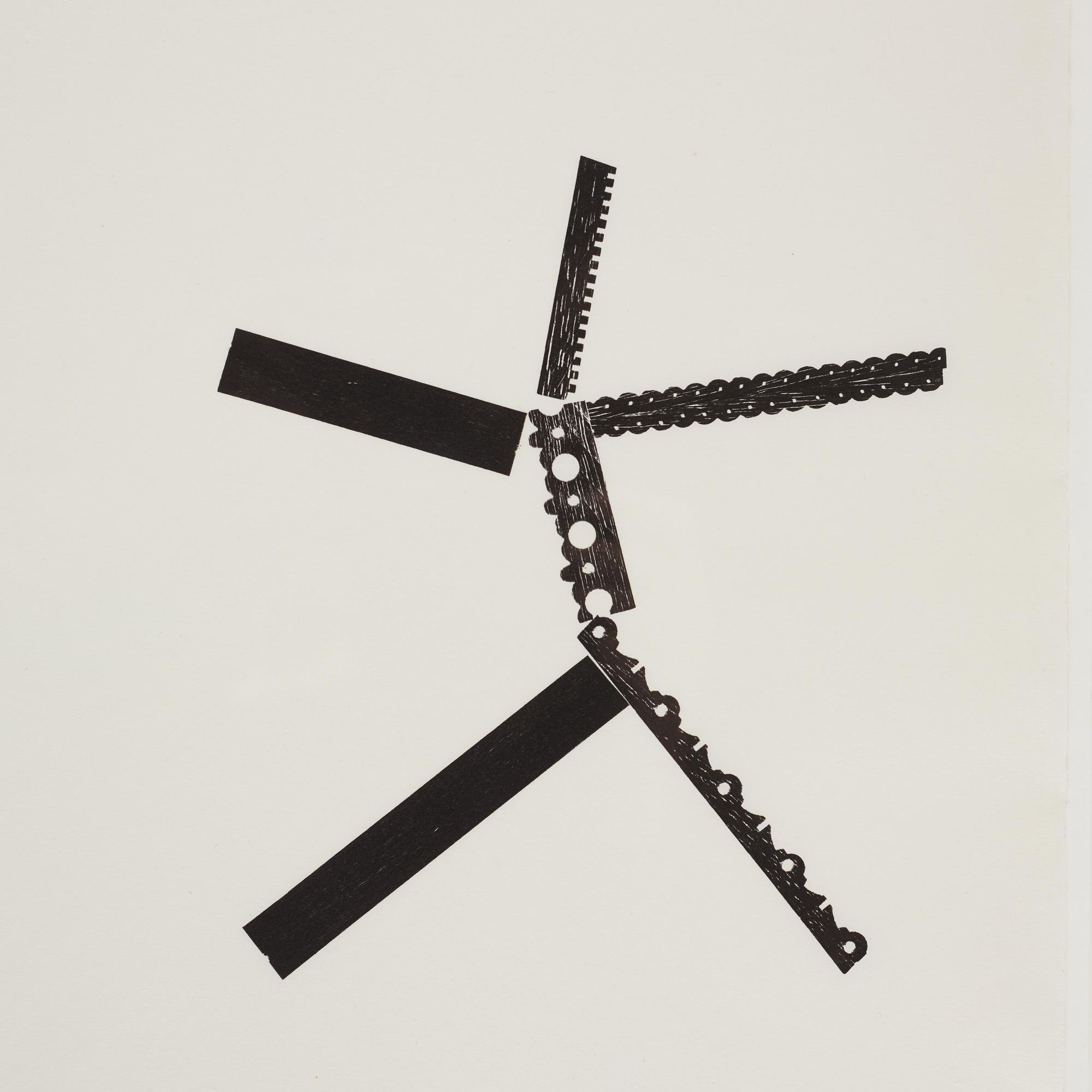 Joel Shapiro, träsnitt, 1985. Signerad och numrerad 37/44.