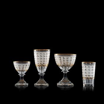 1531. A Swedish Kosta 'Odelberg' glass service. (48 pieces).