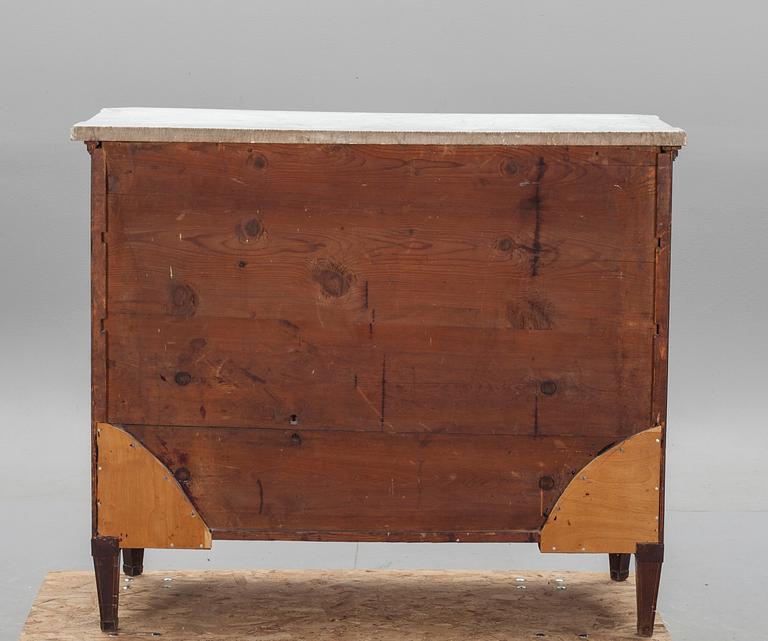 SKRIVBYRÅ, sengustaviansk, omkring 1800.