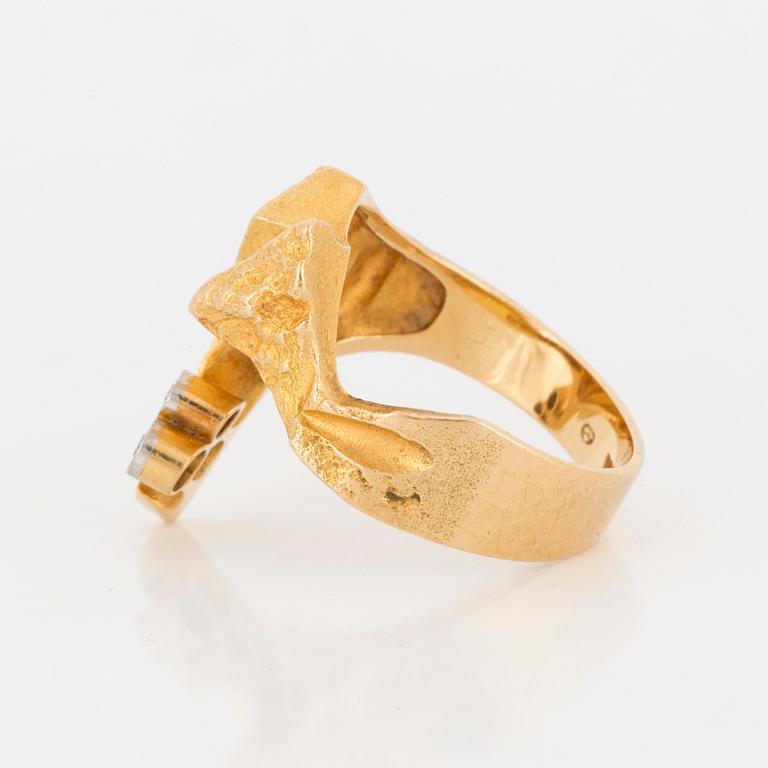 RING, med diamanter, Lapponia 1974.