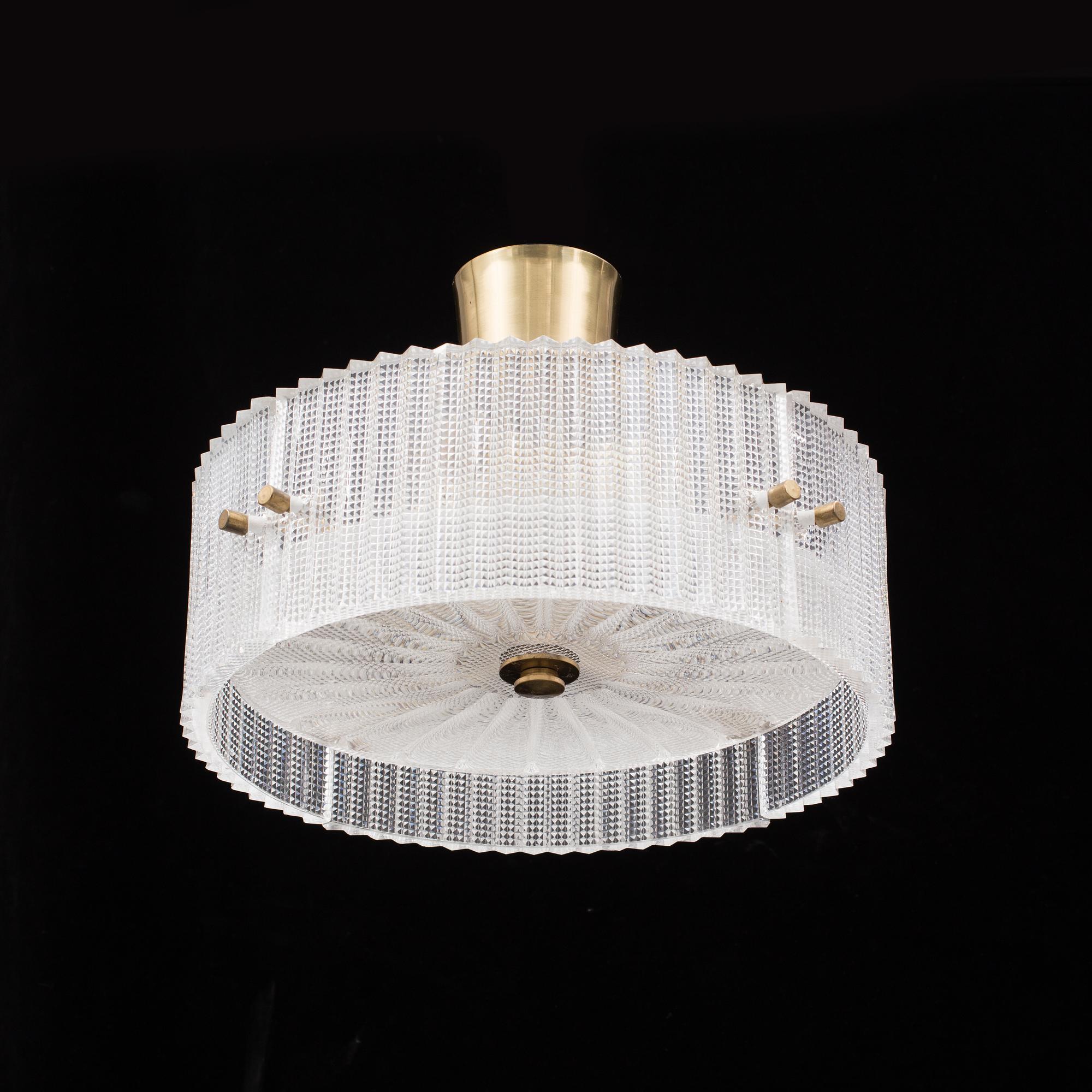 TAKLAMPA, Carl Fagerlund, Orrefors, 1900-talets tredje kvartal.