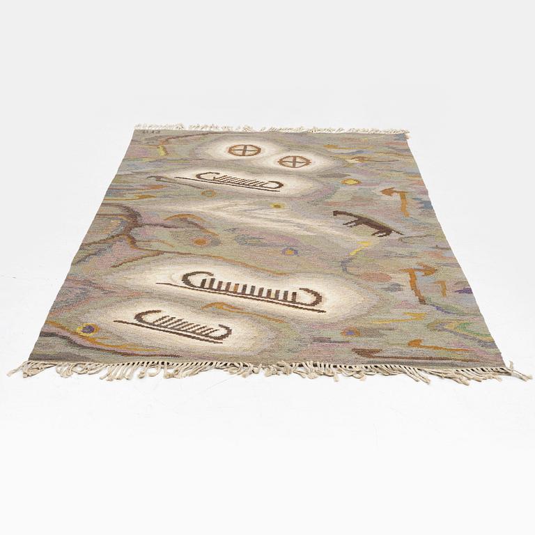 Edvin & Magnhild Lundsten, matta, rölakan, signerad EML, ca 285 x 190 cm.