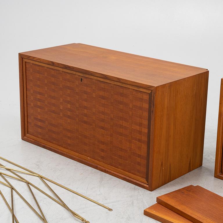 Poul Cadovius, a teak veneered 'Royal system' shelving system, Denmark,