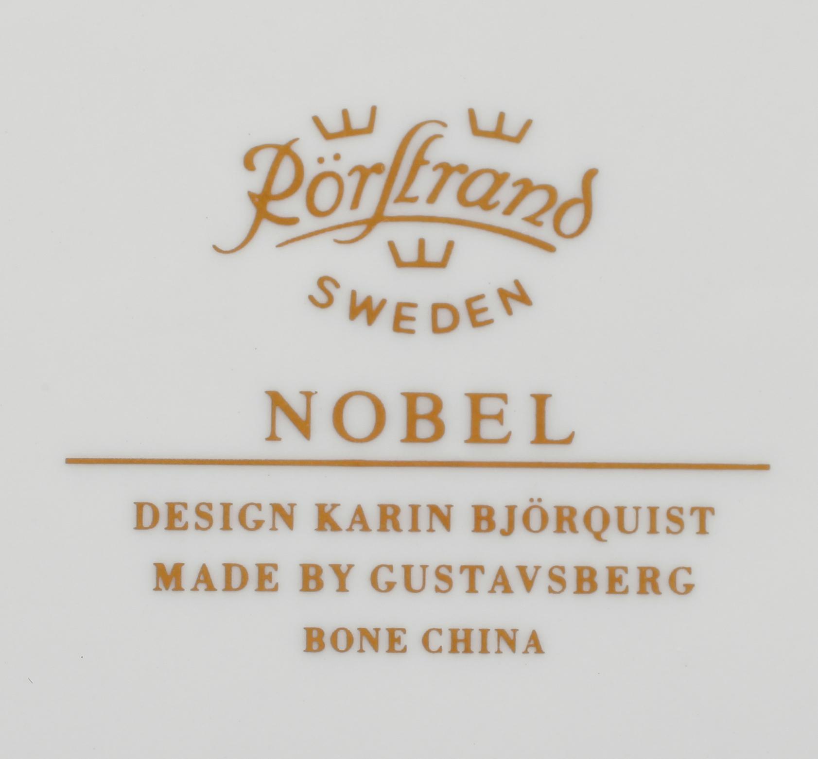 TALLRIKAR/ASSIETTER, 7 st, porslin, Nobel, Karin Björquist, Rörstrand/Gustavsberg.