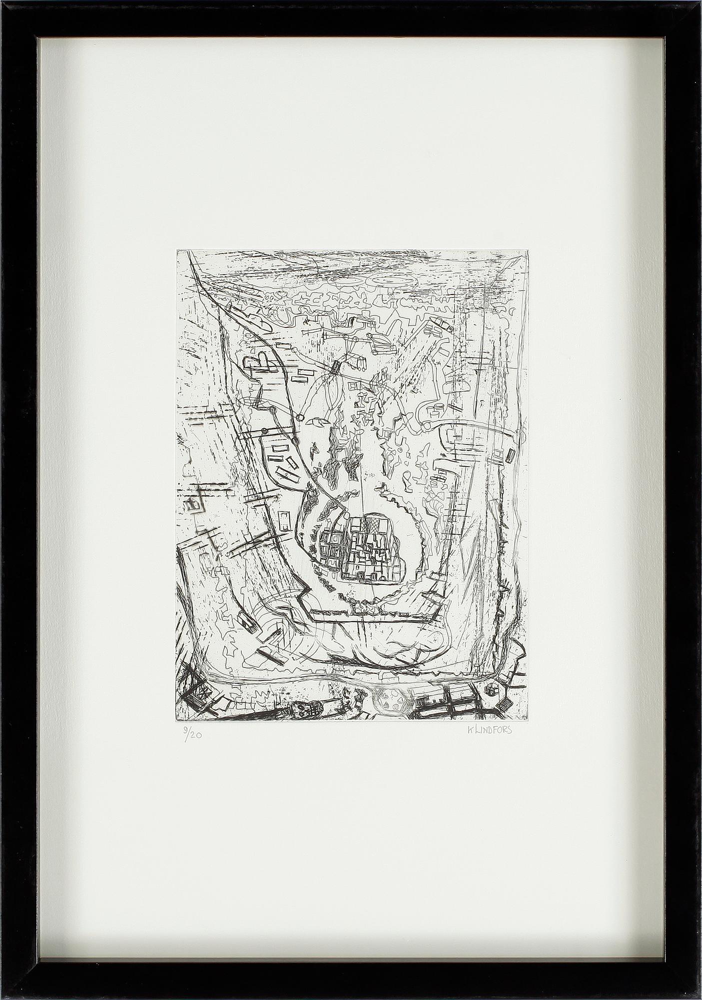 KENT LINDFORS, etsning, och numrerad 9/20.