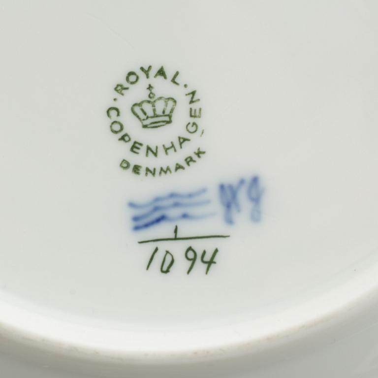 Two 'Musselmalet' porcelain dishes, Royal Copenhagen, Denmark 1969-1973.