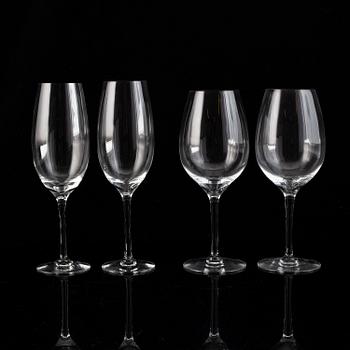 Reijmyre Glasbruk, "Senses", a set of 23 white wine glasses and 24 champagne glasses, design Lina Öhlund.