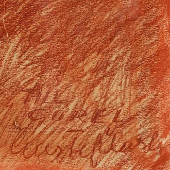 GUSTAF CARLSTRÖM, pastell, otydligt signerad.