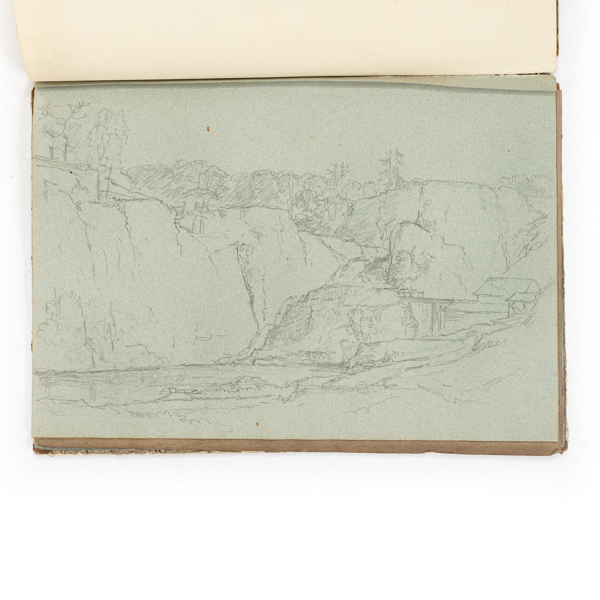 Carl Johan Fahlcrantz, Sketchbook with 28 topographical pencil drawings.