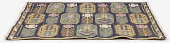Märta Måås-Fjetterström, a flat weave textile, 'Medaljongerna', c. 83 x 61 cm, signed AB MMF.