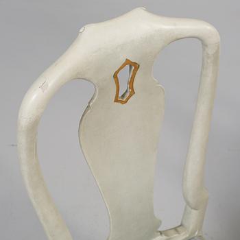 STOLAR, två stycken, rokoko, 1700-tal.