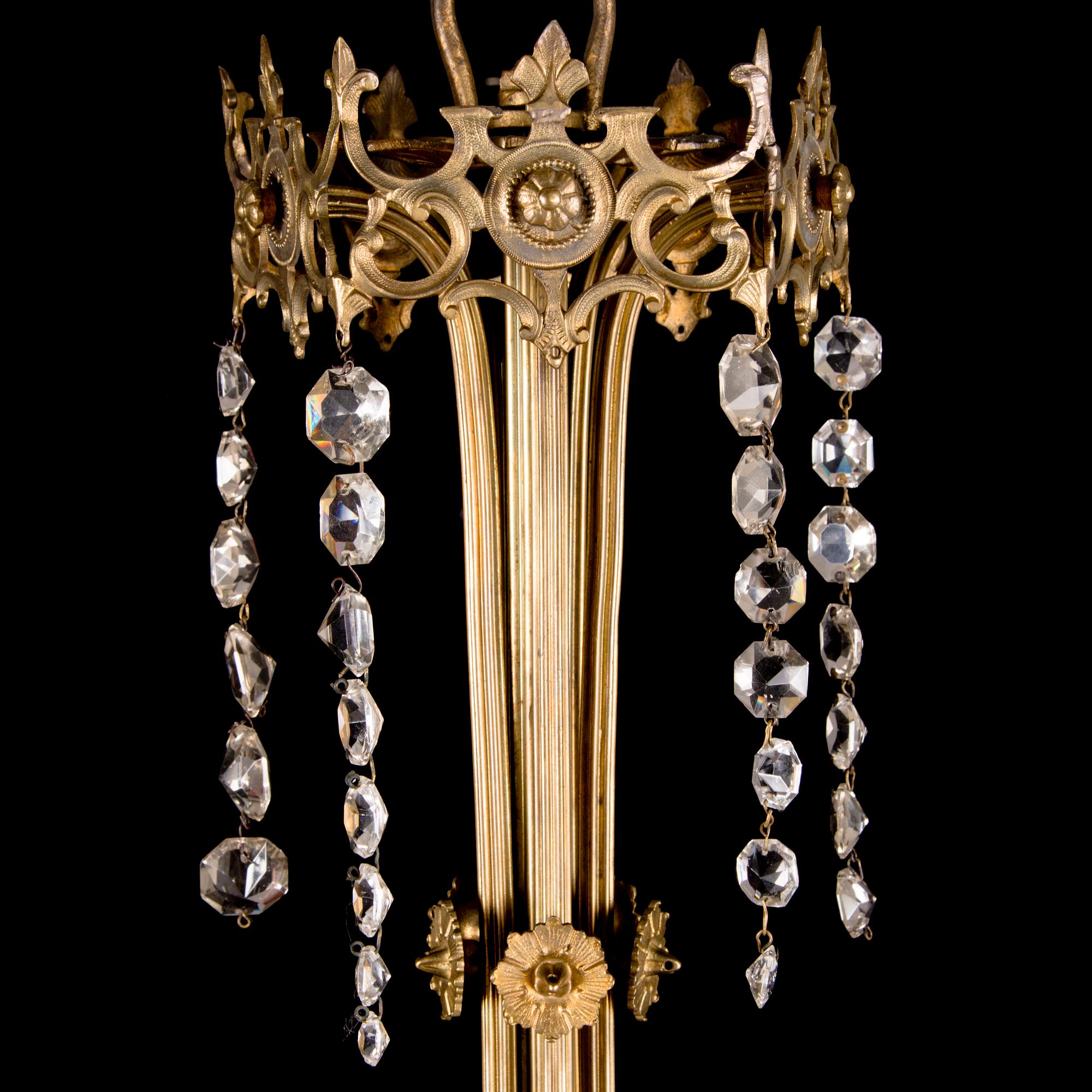 A late 19th century candle chandelier.