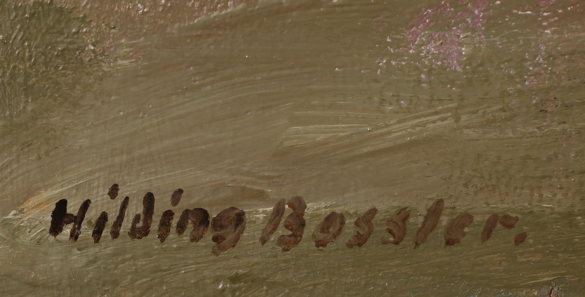 HILDING BOSSLER, olja på pannå, signerad.