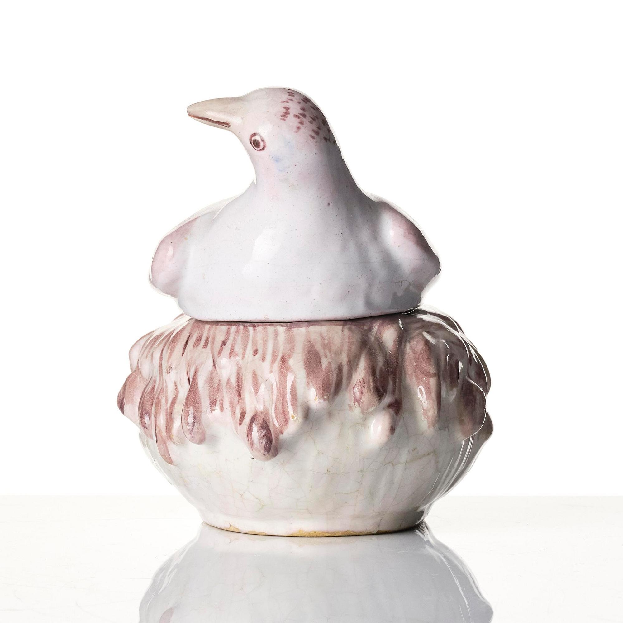 A Swedish Marieberg faience butter tureen, 18th century.