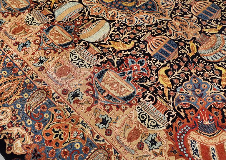 A Kashmar carpet, approx. 383 x 292 cm.