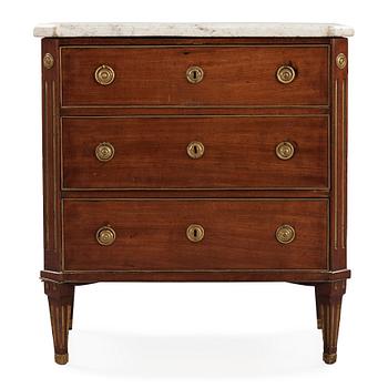 1158. A late Gustavian late 18th century commode.