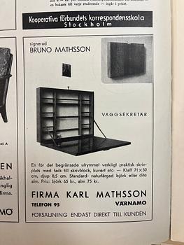 Bruno Mathsson, väggsekretär, Firma Karl Mathsson, Värnamo, 1930-40-tal.
