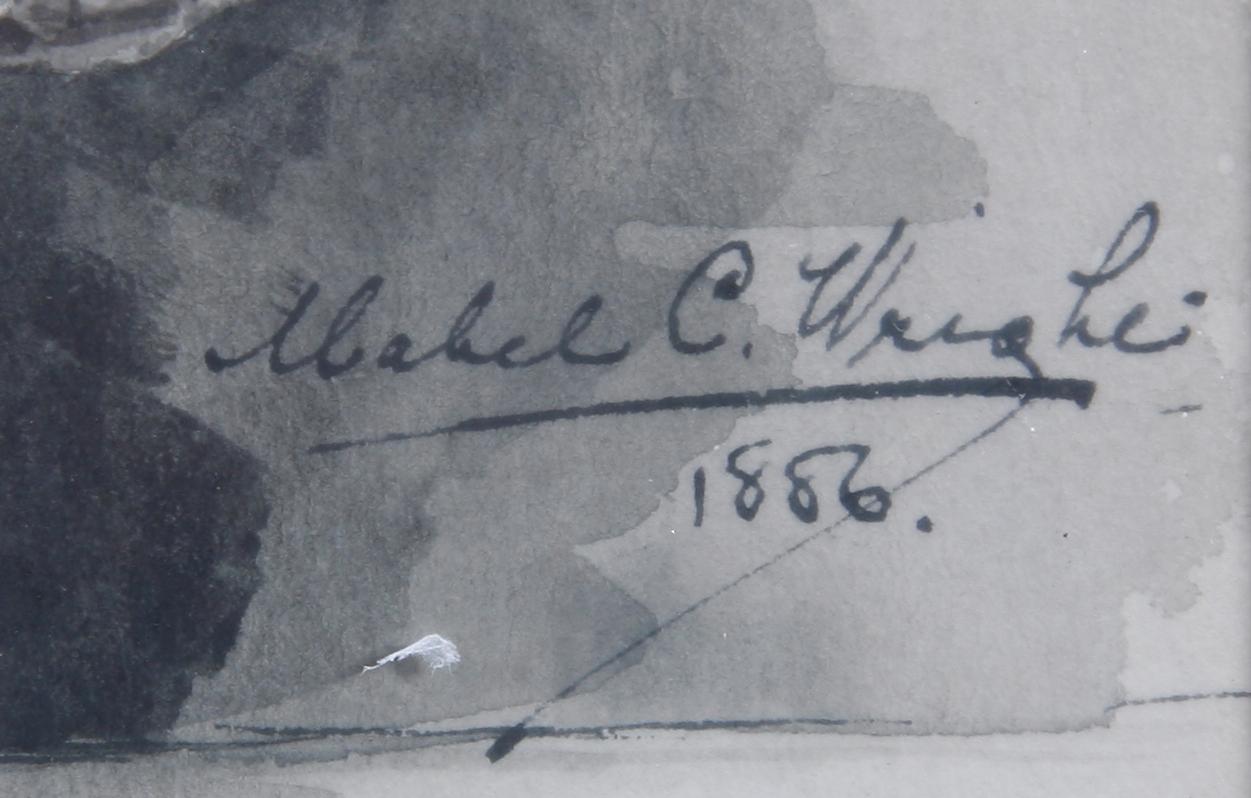 OKÄND KONSTNÄR, akvarell. Bär sign och dat 1886.