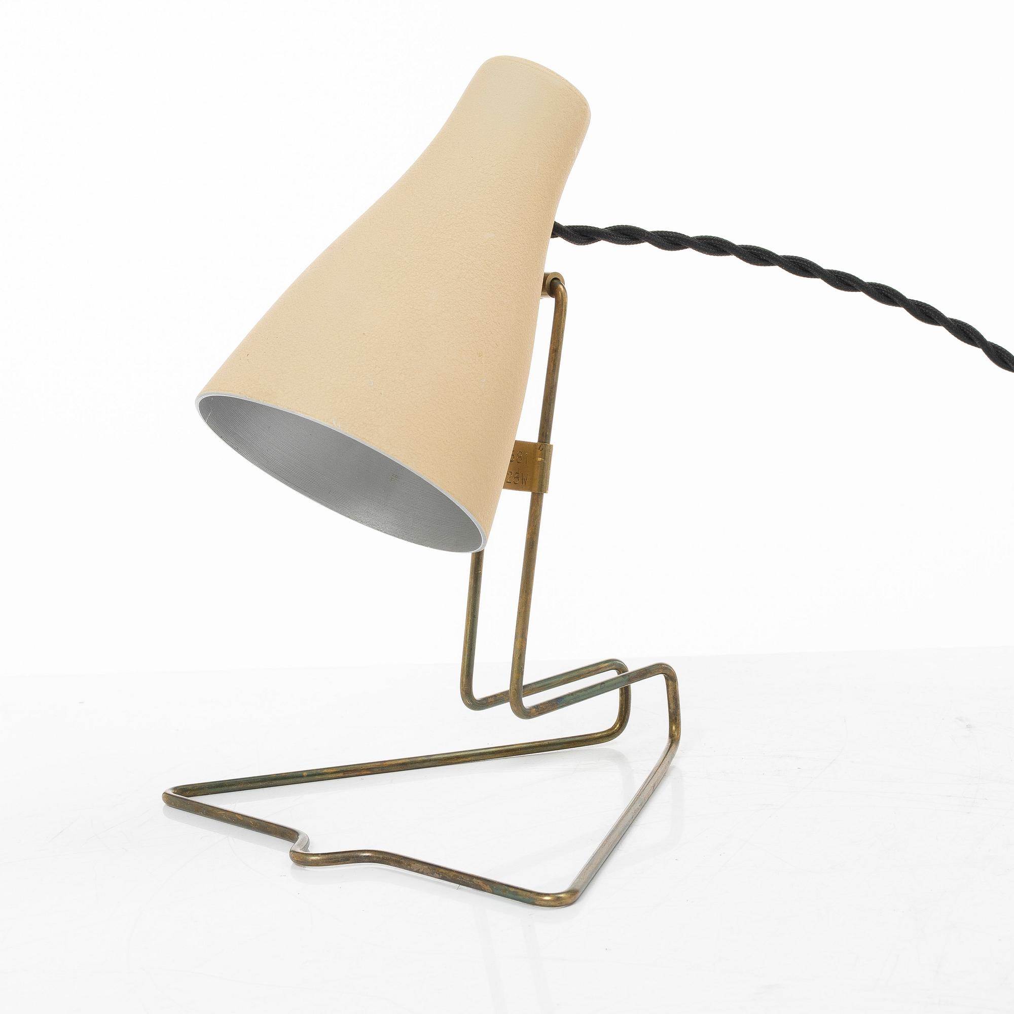 Arvid Böhlmarks Lampfabrik, bords/vägglampa, "Fix" modell 15581, Stockholm, 1950-tal.