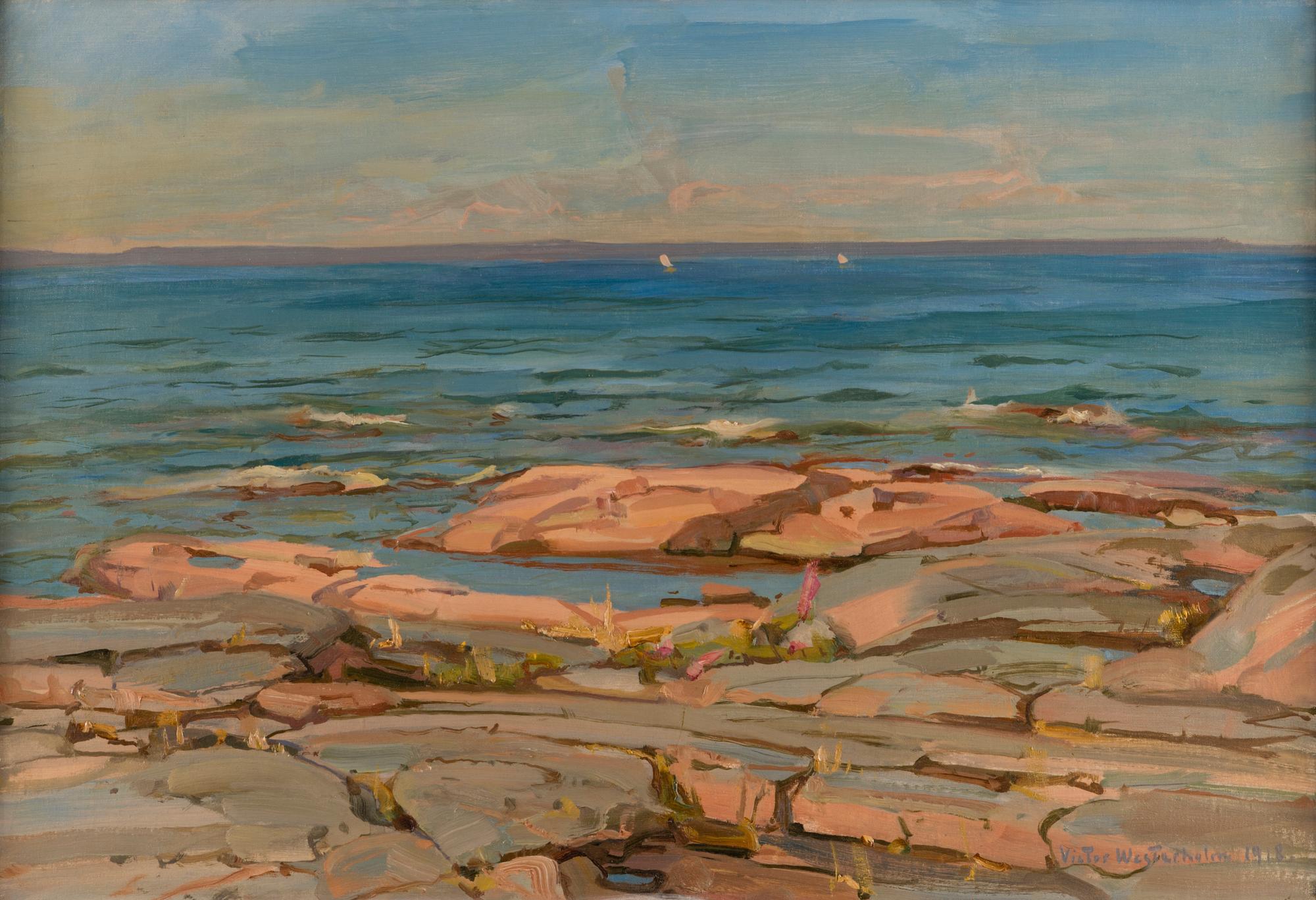 VICTOR WESTERHOLM, STRANDLANDSKAP.