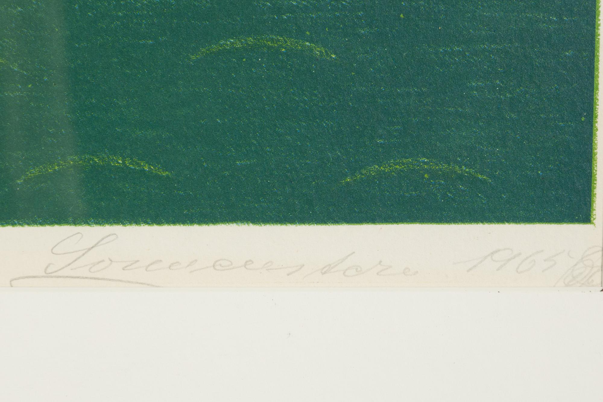 Friedrich Schröder-Sonnenstern, lithograph in colours, 1965, signed 96/300.