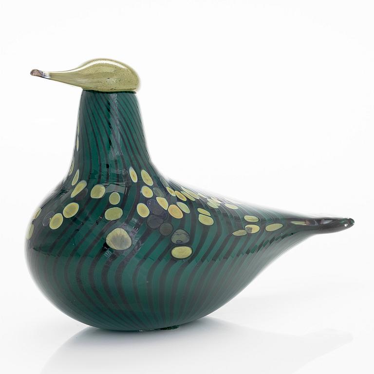 Oiva Toikka, glasfågel, "Suokuovi", Nuutajärvi Notsjö Pro Arte, Iittala, signerad och numrerad 643/3000.