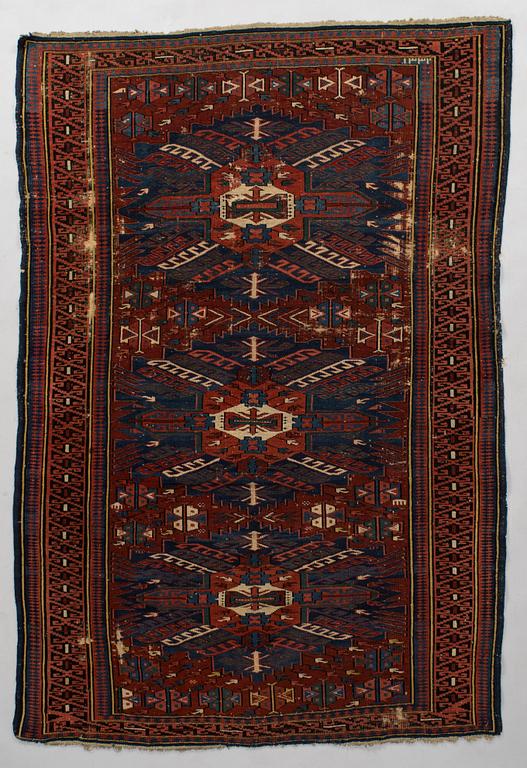 Matta, antik, kaukasisk, sannolikt Zeischur. Ca 180 x 126 cm.