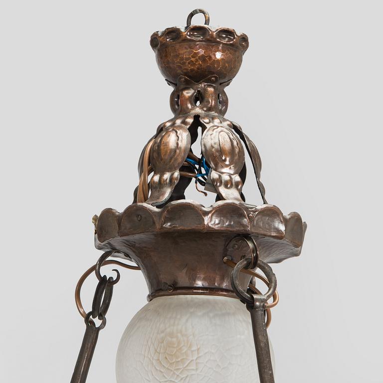 Arvid Böhlmarks Lampfabrik, chandelier model “5680”, Stockholm, 1910s–1920s.