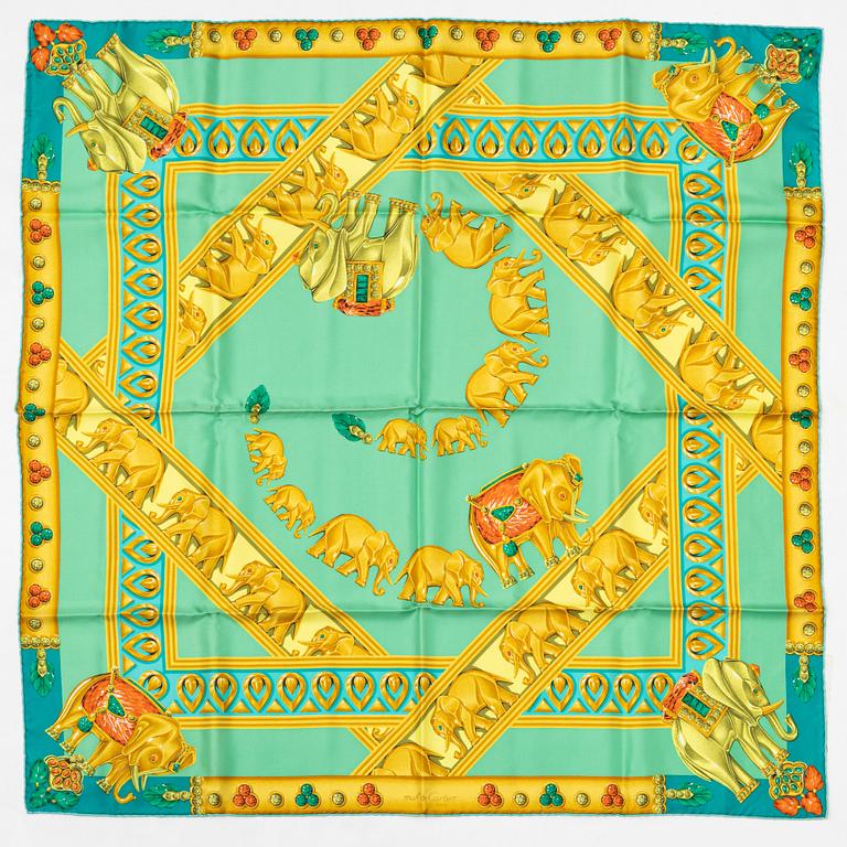 Cartier, scarf, "La Route Des Indes".