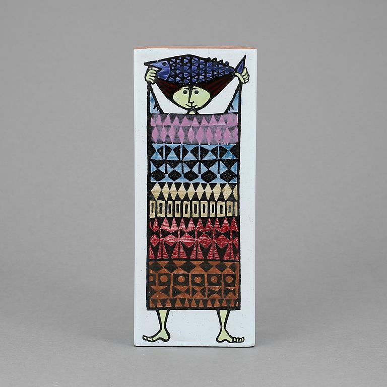 VAS, fajans, "Karneval", Stig Lindberg, Gustavsbergs studio.