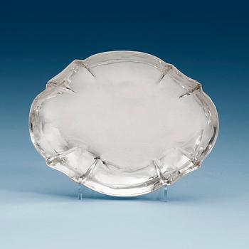834. A Danish 18th century silver dish, marks of Jens kieldsen Sommerfeldt (Aalborg 1726-1767).