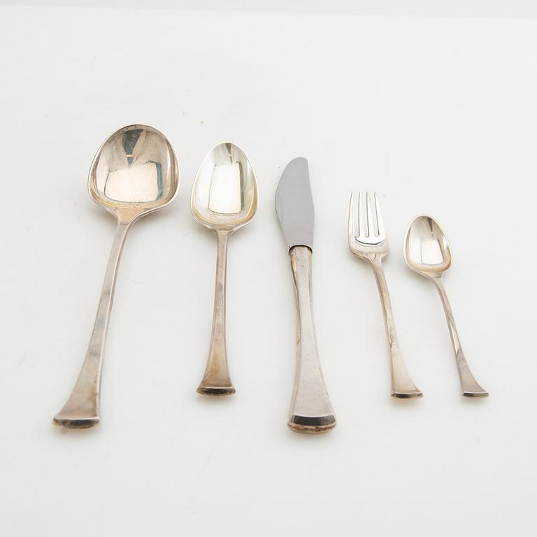 Hans Hansen, bestickuppsättning, 51 delar, "Kristine", sterling silver, Danmark.