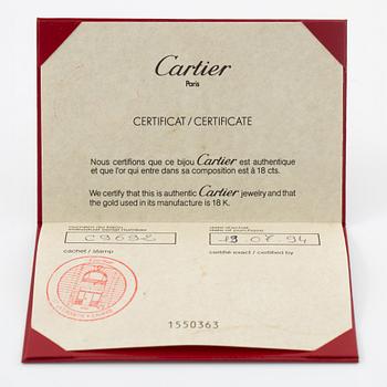 Cartier, earrings, a pair, "Trinity" 18K gold with round brilliant-cut diamonds.