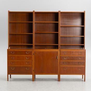 David Rosén, bookcases, 3 pcs, Nordiska Kompaniet, 1950s.