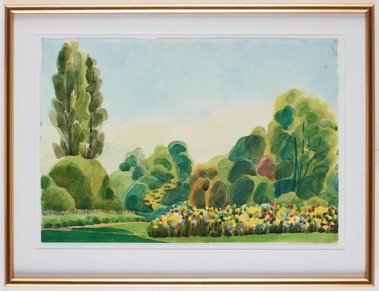 Josef Frank, akvarell, Regents Park.