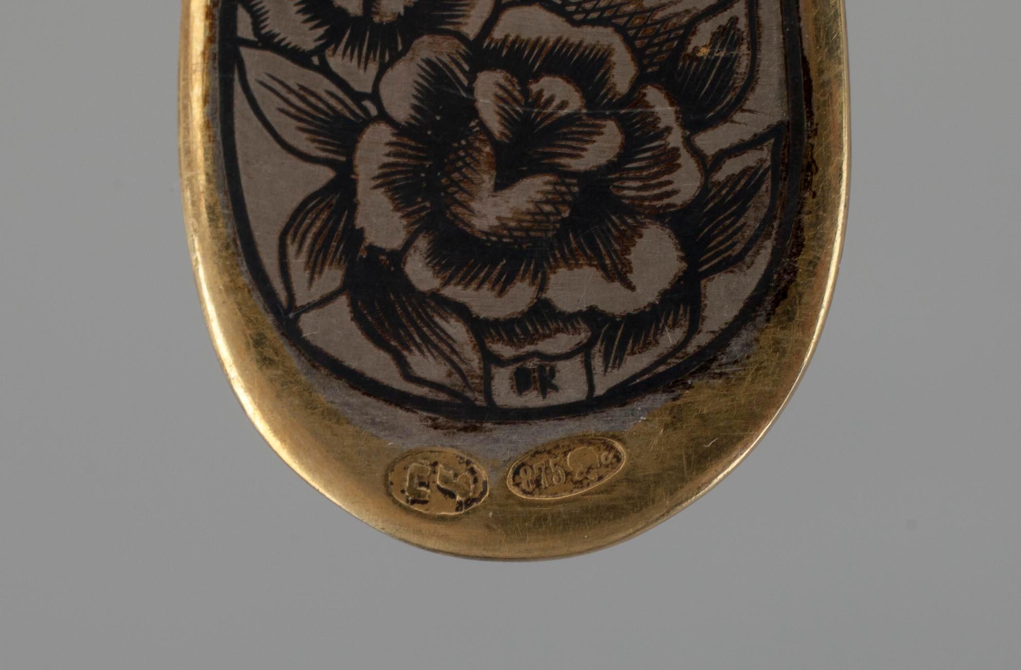 SKEDAR, 6 st, förgylld silver, Sovjetunionen  1950/1960-tal. Tot. vikt ca 254,9 gr.