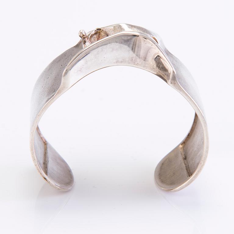 BJÖRN WECKSTRÖM, 'The Man from Mercurius' sterling silver bracelet, marked 'Björn', Lapponia, Helsinki 1972.