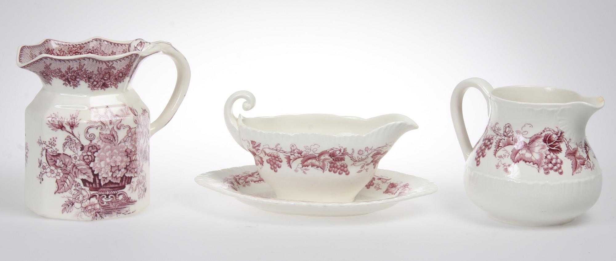 SERVISDELAR, 58 st, "Old Vine", flintgods, Wedgewood, 1900-tal.