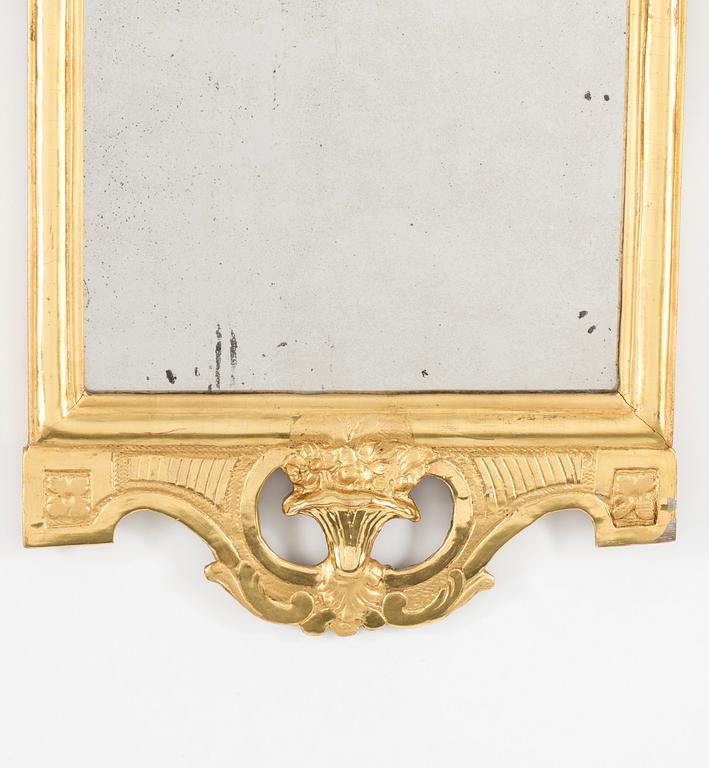 An end of the 18th century Gustavian mirror.