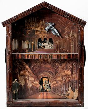 CRISTA GRAUER, skulptur, mixed media 'Dream House.' Sign och dat 1974.